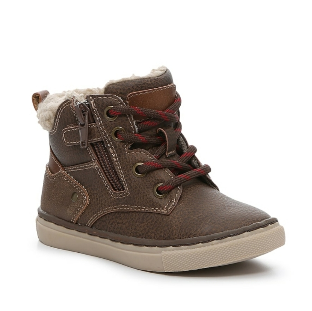 NIB Max + Jake Steven Boot Brown Kid's Zip Up Boot Size 5 Toddler